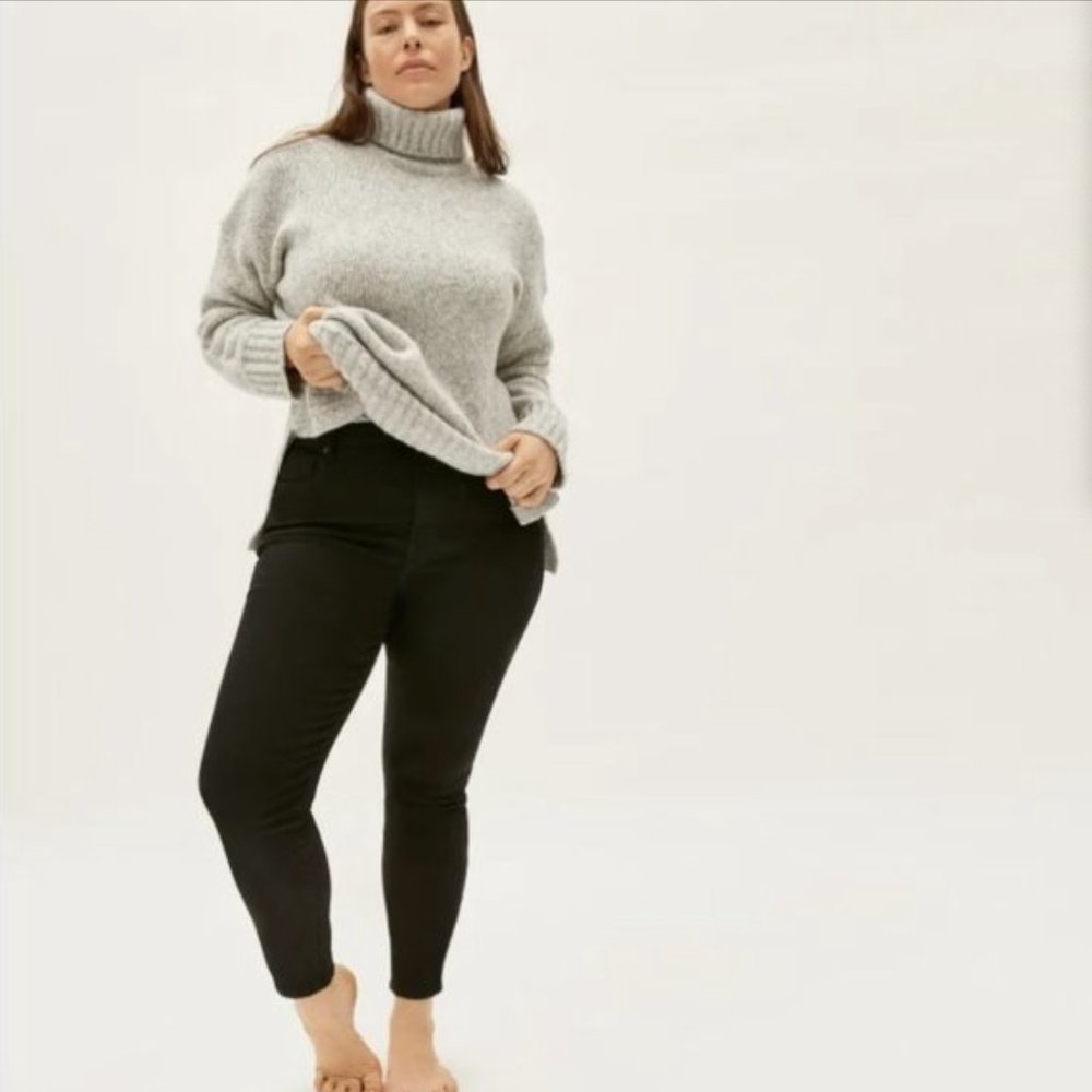 Everlane Black Curvy High Rise Skinny Jeans